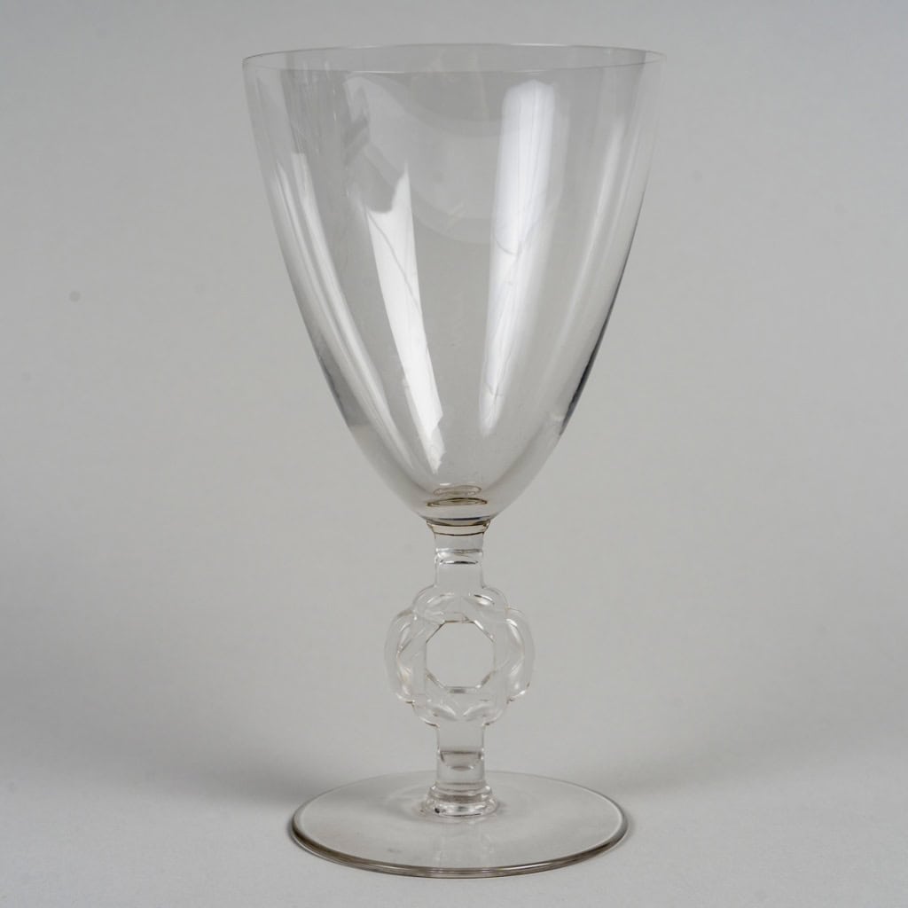 1926 René Lalique – Service Ribeauvillé Etoile De David Verre Blanc – 60 Pièces 9