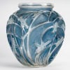 1912 René Lalique – Vase Sauterelles Verre Blanc Patiné Bleu 9