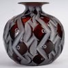 1928 René Lalique – Vase Penthièvre Verre Ambre Foncé Patiné Blanc 8