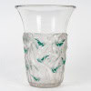 1930 René Lalique – Vase Bornéo Verre Blanc Emaillé Vert 9