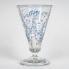 Emile Gallé – Vase Cornet Verre Emaillé Bleu Et Blanc Libellules Et Fleurs 12