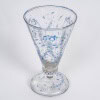 Emile Gallé – Vase Cornet Verre Emaillé Bleu Et Blanc Libellules Et Fleurs 15