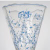 Emile Gallé – Vase Cornet Verre Emaillé Bleu Et Blanc Libellules Et Fleurs 16