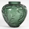 Lalique France – Vase Courlis Cristal Vert – Neuf En Coffret 13