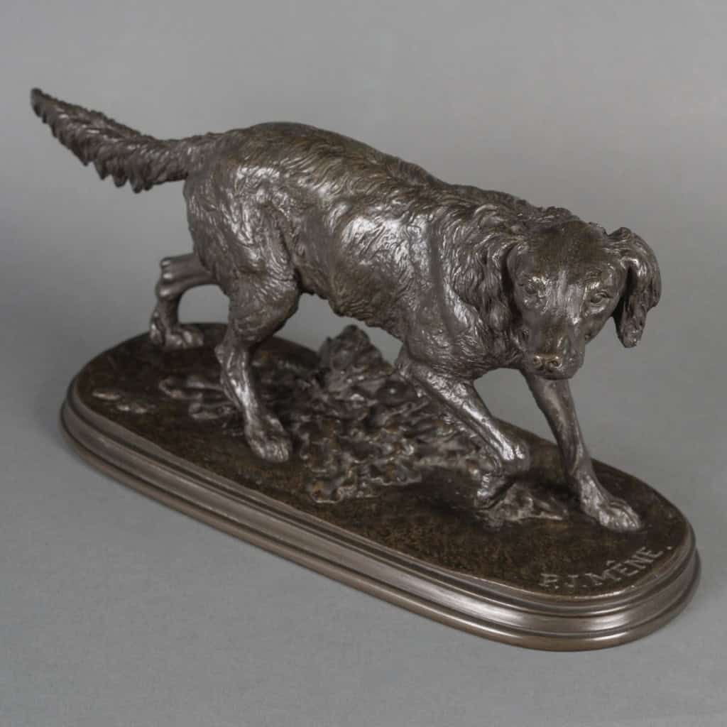 Sculpture – Chien Épagneul Français Fabio N°2 , Pierre – Jules Mêne (1810-1879) – Bronze 3