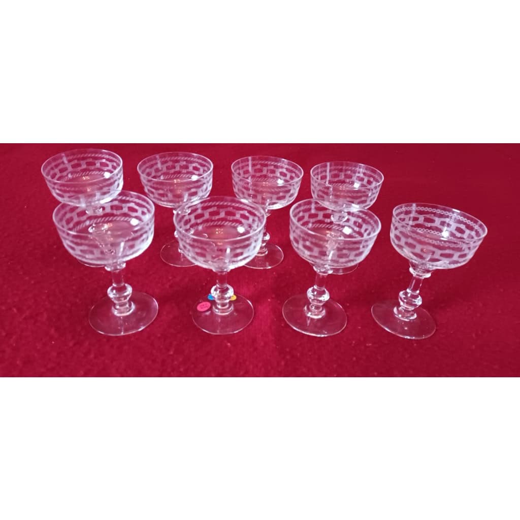 8 COUPES EN CRISTAL DEMI-CHAMPENOISE(prix à la pièce) 4