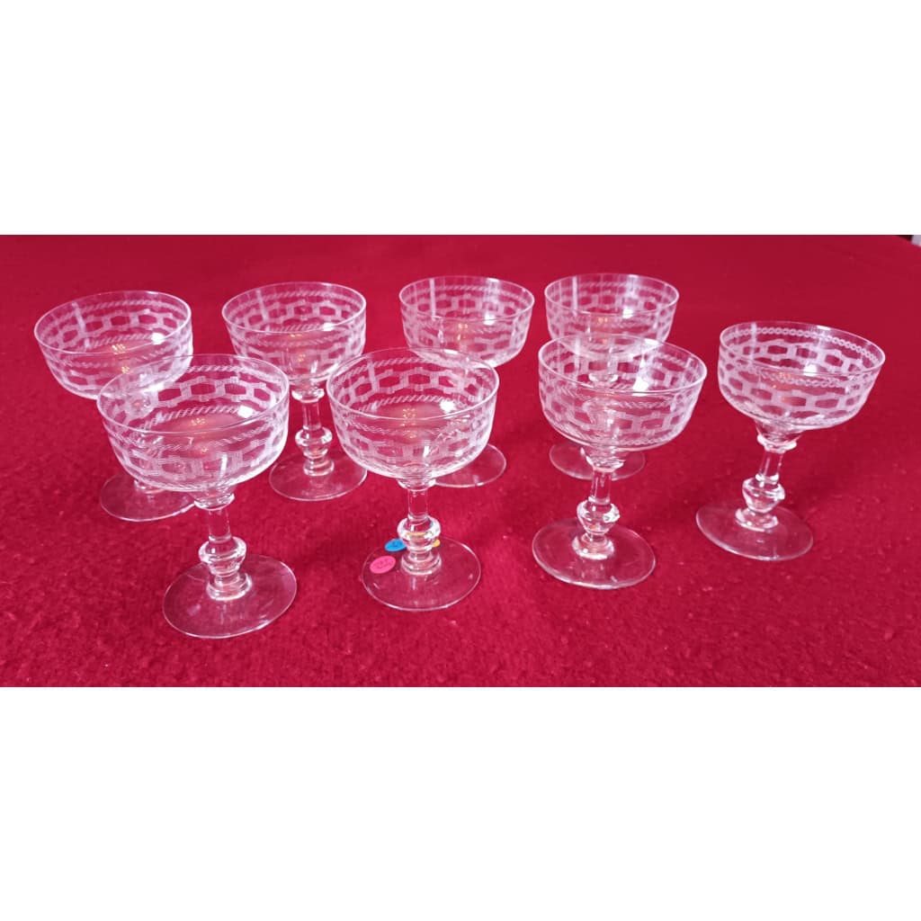 8 COUPES EN CRISTAL DEMI-CHAMPENOISE(prix à la pièce) 3