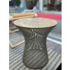 Knoll& Waren PLATNER, Paire de tables d’appoint en acier, plateau en marbre blanc veiné beige 16