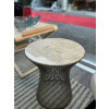 Knoll& Waren PLATNER, Paire de tables d’appoint en acier, plateau en marbre blanc veiné beige 12