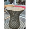 Knoll& Waren PLATNER, Paire de tables d’appoint en acier, plateau en marbre blanc veiné beige 14