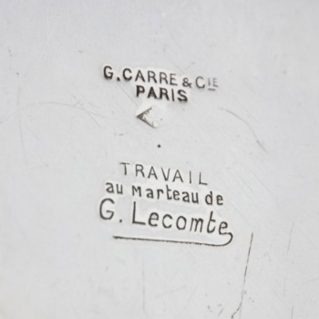 ORFÈVRE GEORGES LECOMTE – SERVICE THÉ-CAFÉ EN ARGENT MASSIF ART DÉCO 1925 16