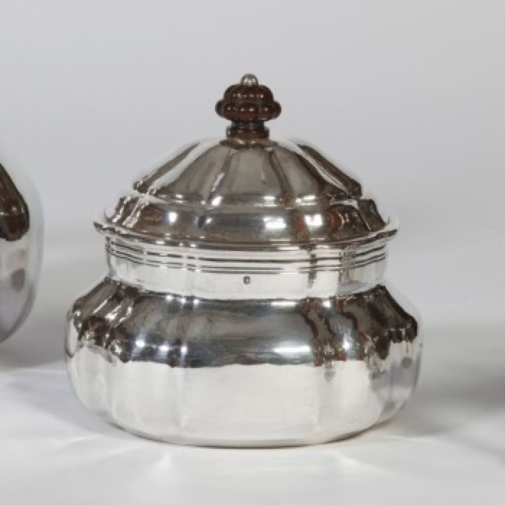 ORFÈVRE GEORGES LECOMTE – SERVICE THÉ-CAFÉ EN ARGENT MASSIF ART DÉCO 1925 6