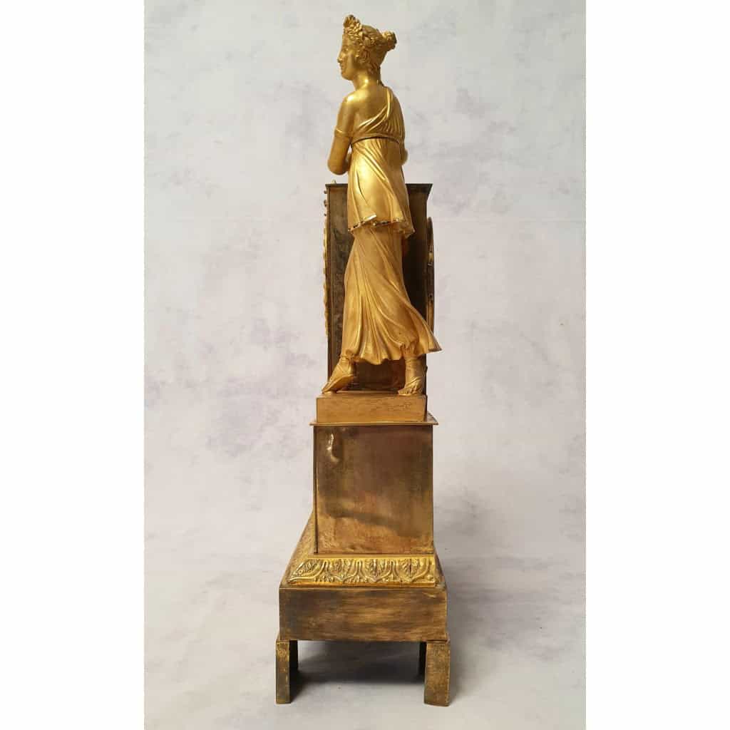 Pendule époque Restauration – Orphée et sa Lyre – Bronze Doré – 19ème 6