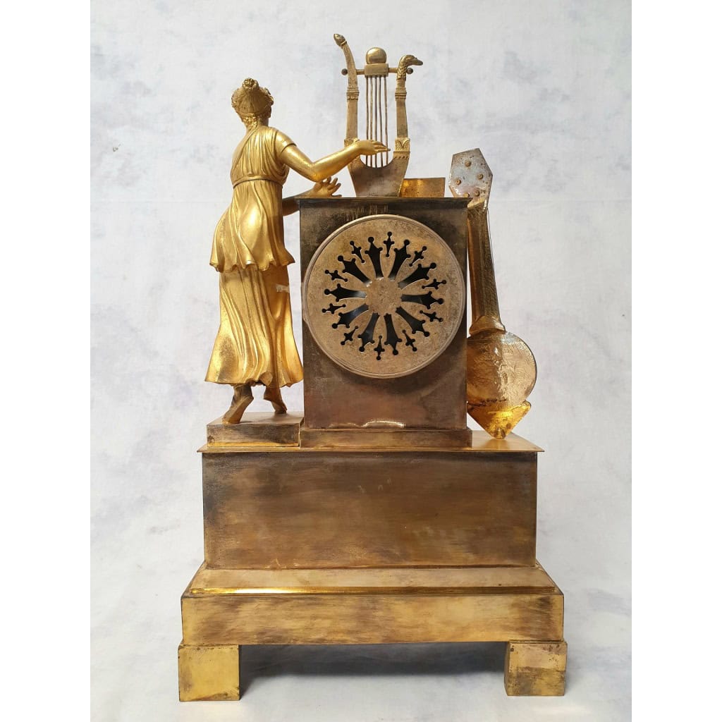 Pendule époque Restauration – Orphée et sa Lyre – Bronze Doré – 19ème 7