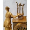 Pendule époque Restauration – Orphée et sa Lyre – Bronze Doré – 19ème 26