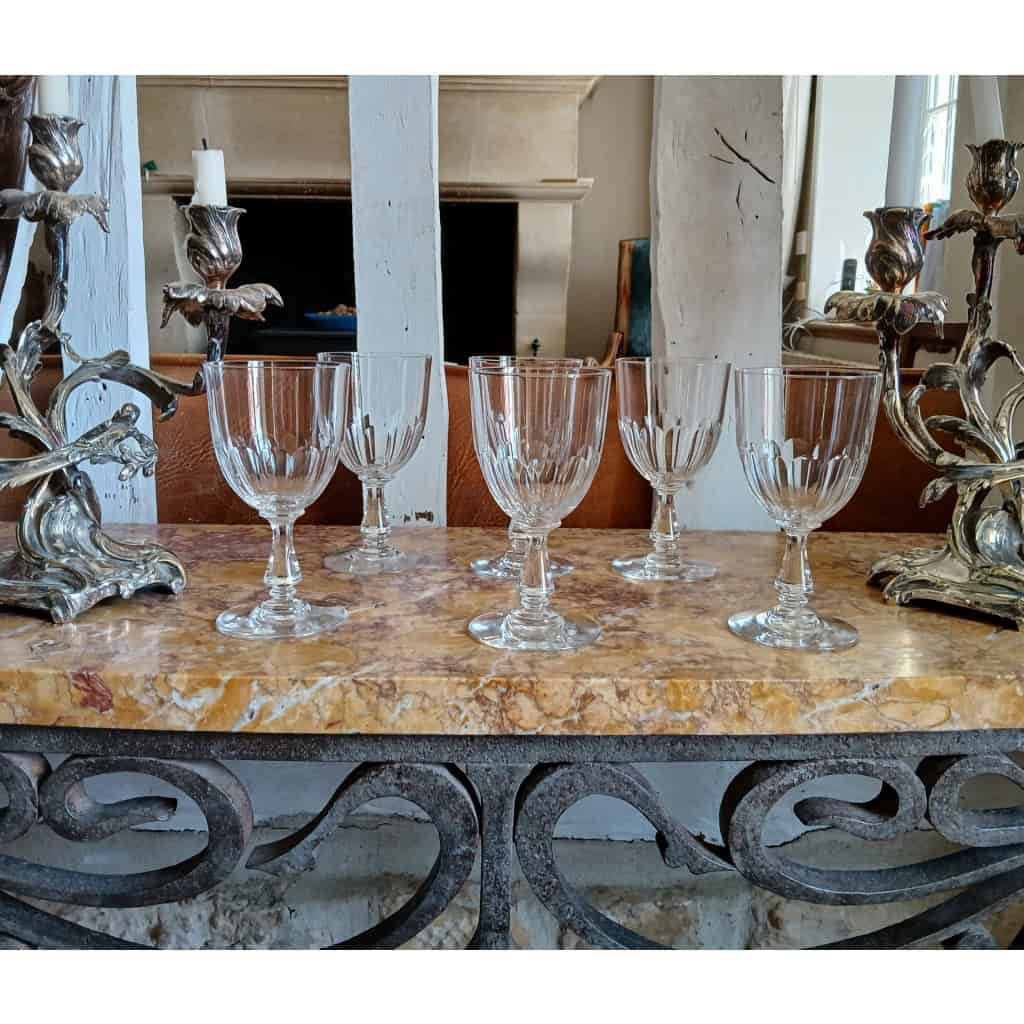 6 GRANDS VERRES EN CRISTAL BACCARAT 19ĖME 3