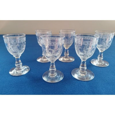 Ensemble de 6 verres à liqueur 19ėme Baccarat 3