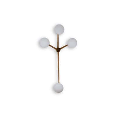 Angelo Lelli. Applique, ou suspension, en laiton et opaline. Contemporain. LS52051089I