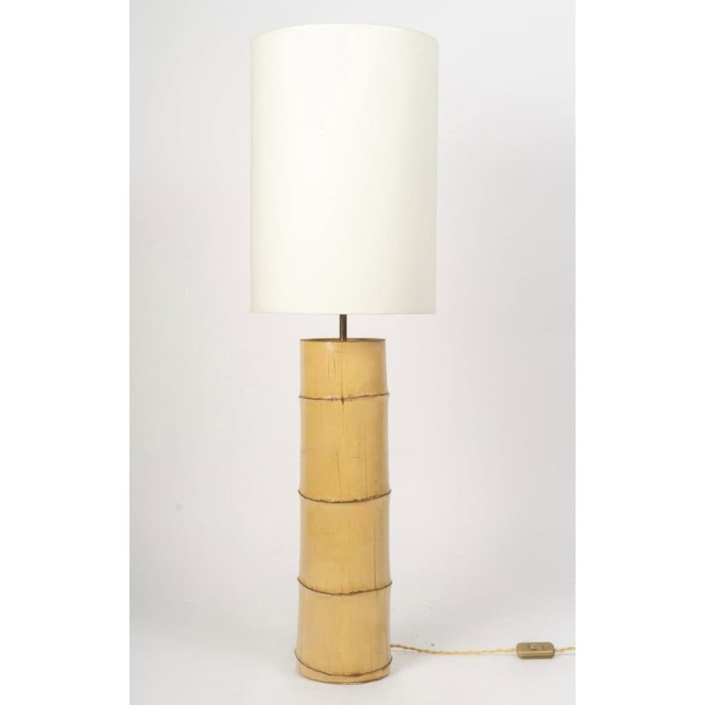 1970 Large Bamboo Lamp Maison Roche 5