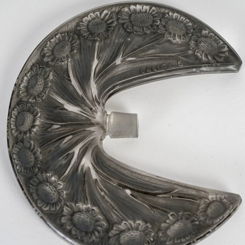 1913 René Lalique – Flacon Pâquerettes Verre Blanc Patiné Gris Pour Roger Et Gallet 6