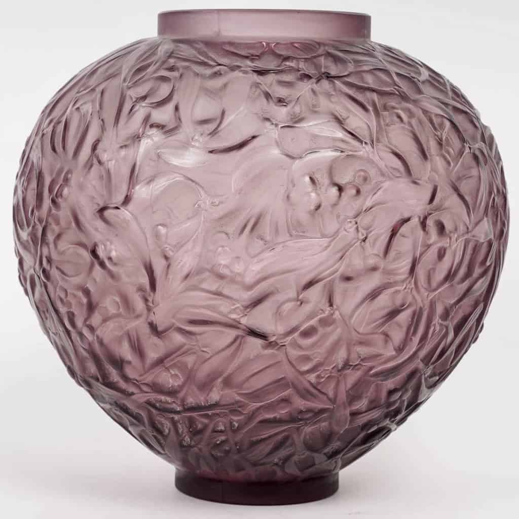 1920 René Lalique – Vase Gui Verre Améthyste 4