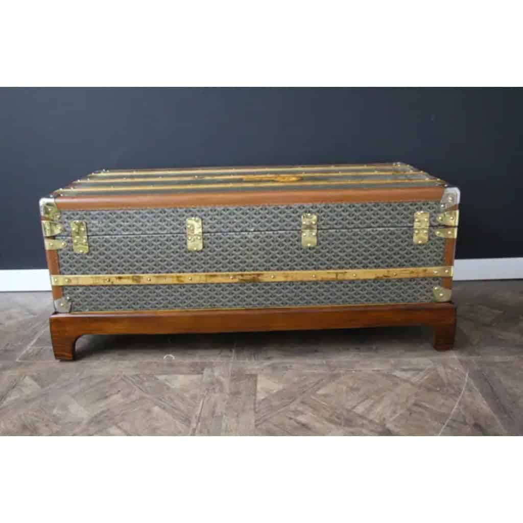 Malle Goyard cabine 110 cm à toile en chevrons 12