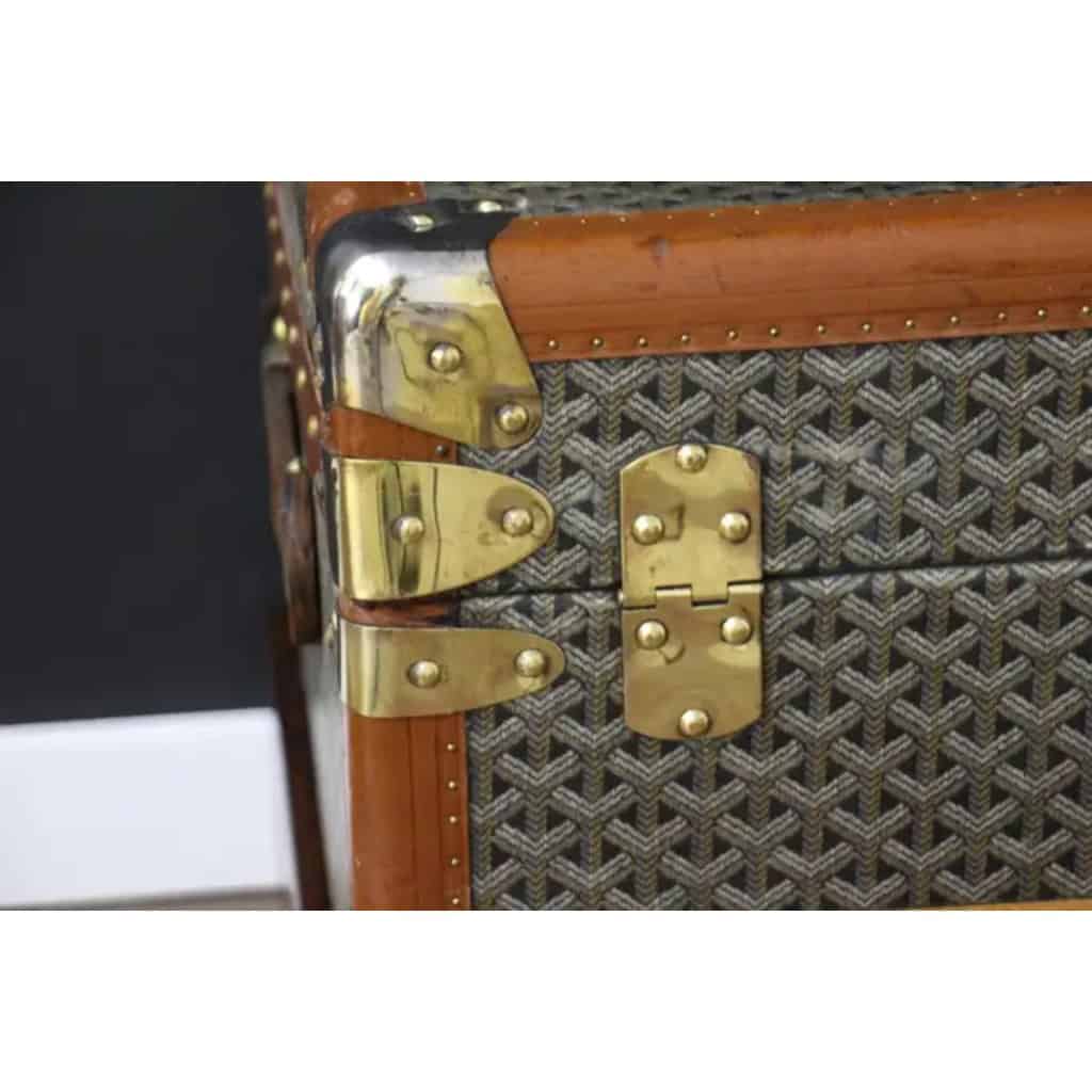 Malle Goyard cabine 110 cm à toile en chevrons 13