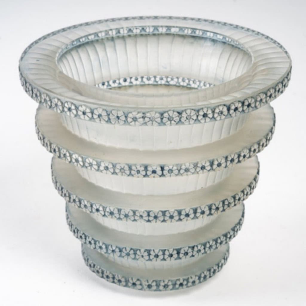 RENÉ LALIQUE : Paire de VASES « CHEVREUSE », 1930 4