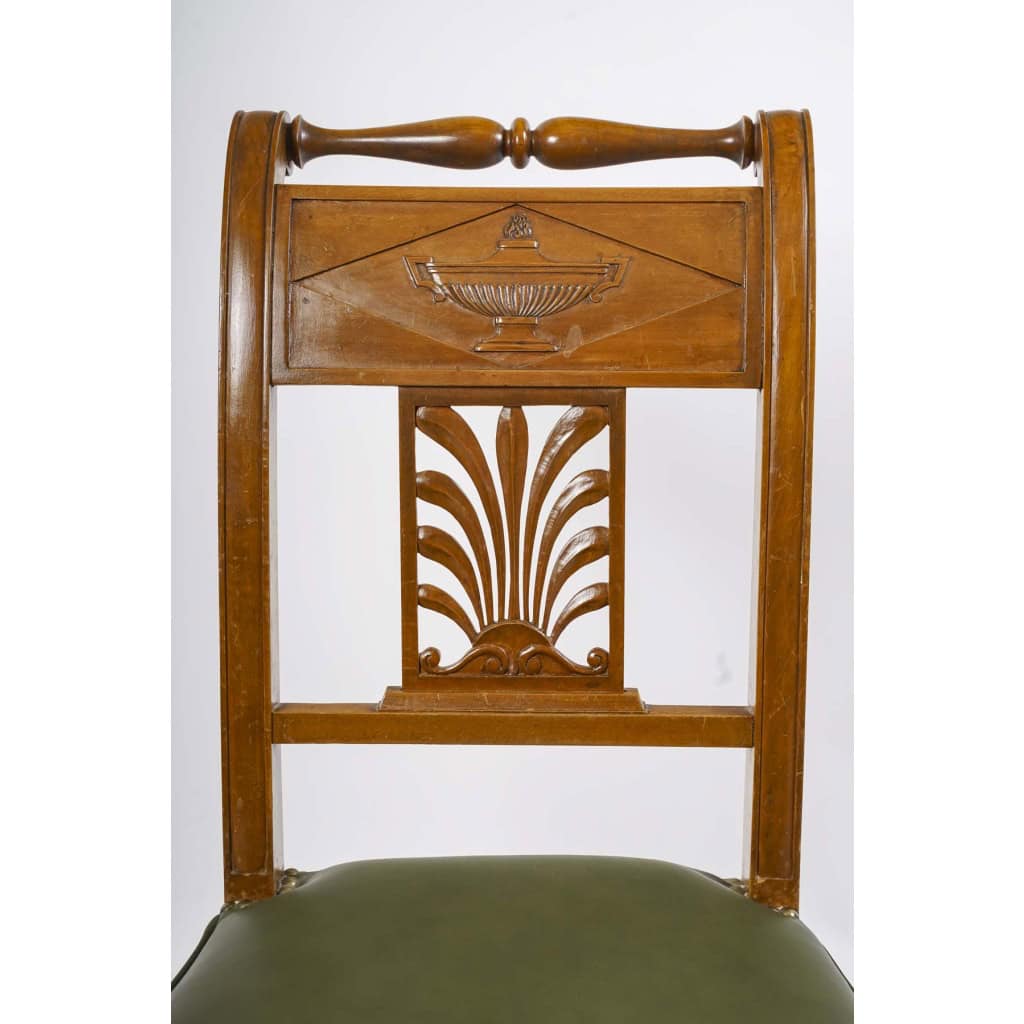 Belle Suite De 8 Chaises De Style Directoire. Fin XIXème Siècle. 6