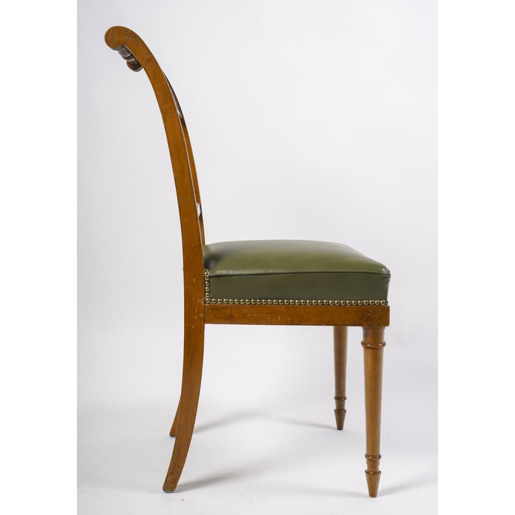 Belle Suite De 8 Chaises De Style Directoire. Fin XIXème Siècle. 9