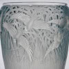 1926 René Lalique – Vase Aigrettes Verre Blanc Patiné Bleu 14