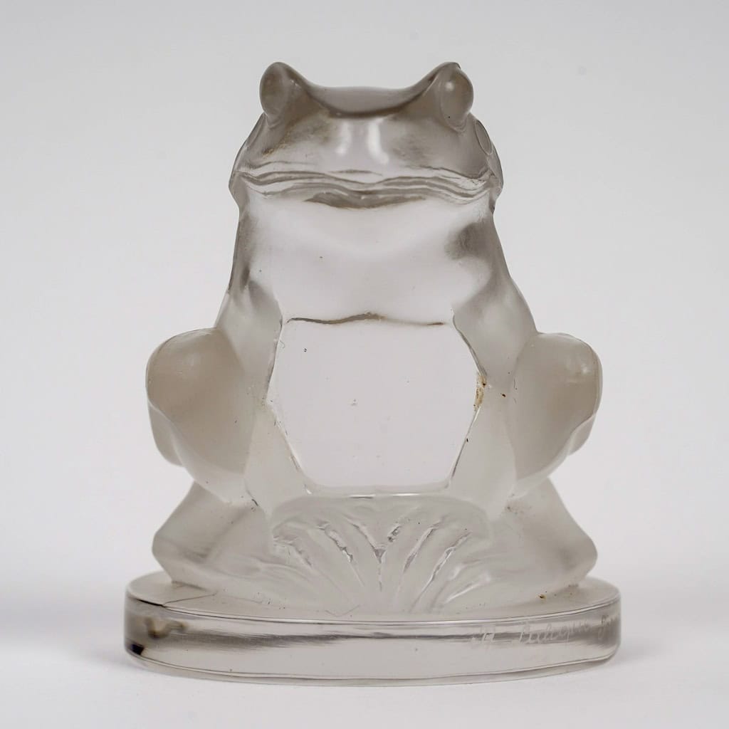 1928 René Lalique – Mascotte Automobile Grenouille Verre Blanc 4