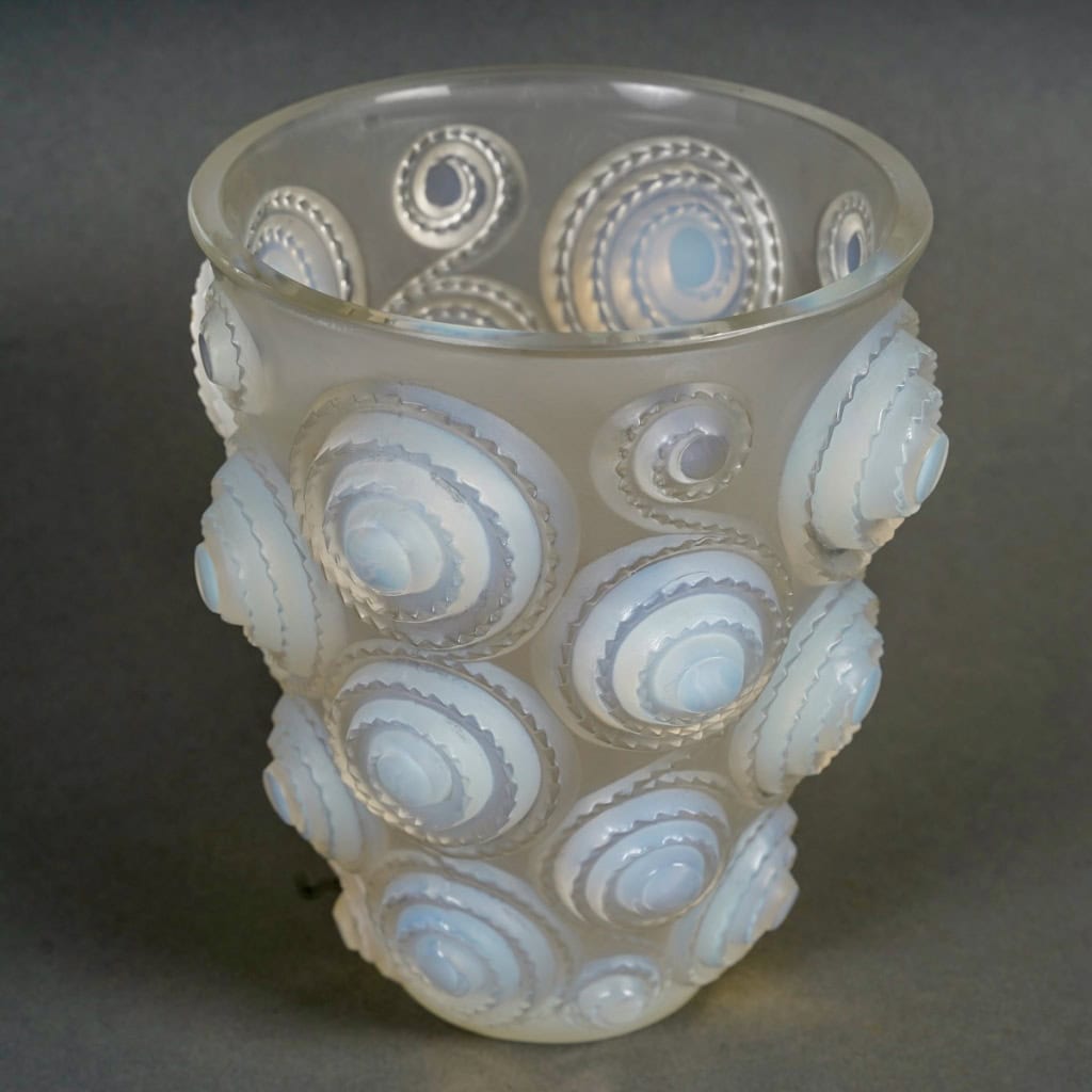 1930 René Lalique – Vase Spirales Verre Opalescent 4