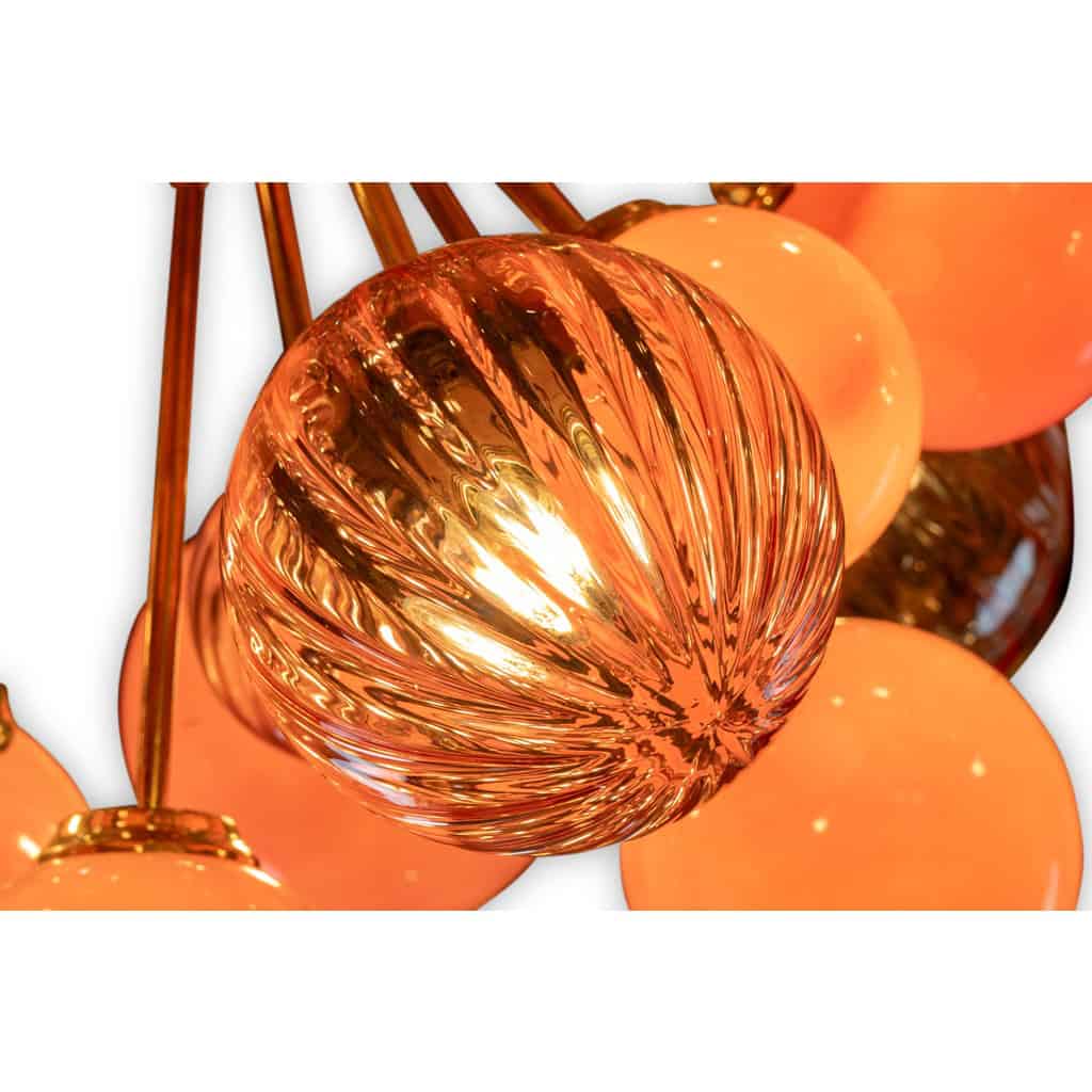 Grand lustre de style Spoutnik en verre de Murano. Travail contemporain. LS57993856T 5