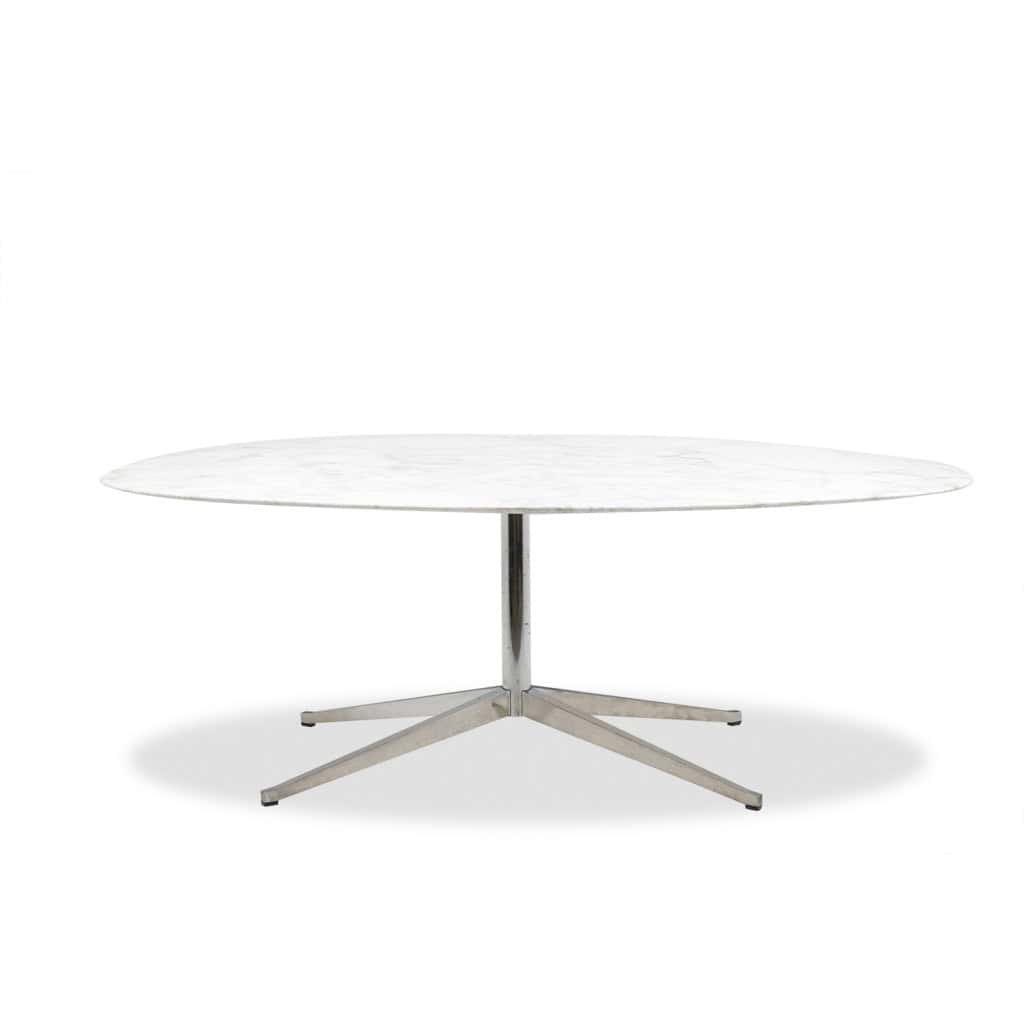 Florence Knoll pour Knoll. Table en marbre et métal chromé. Années 1970. LS54931408H 3