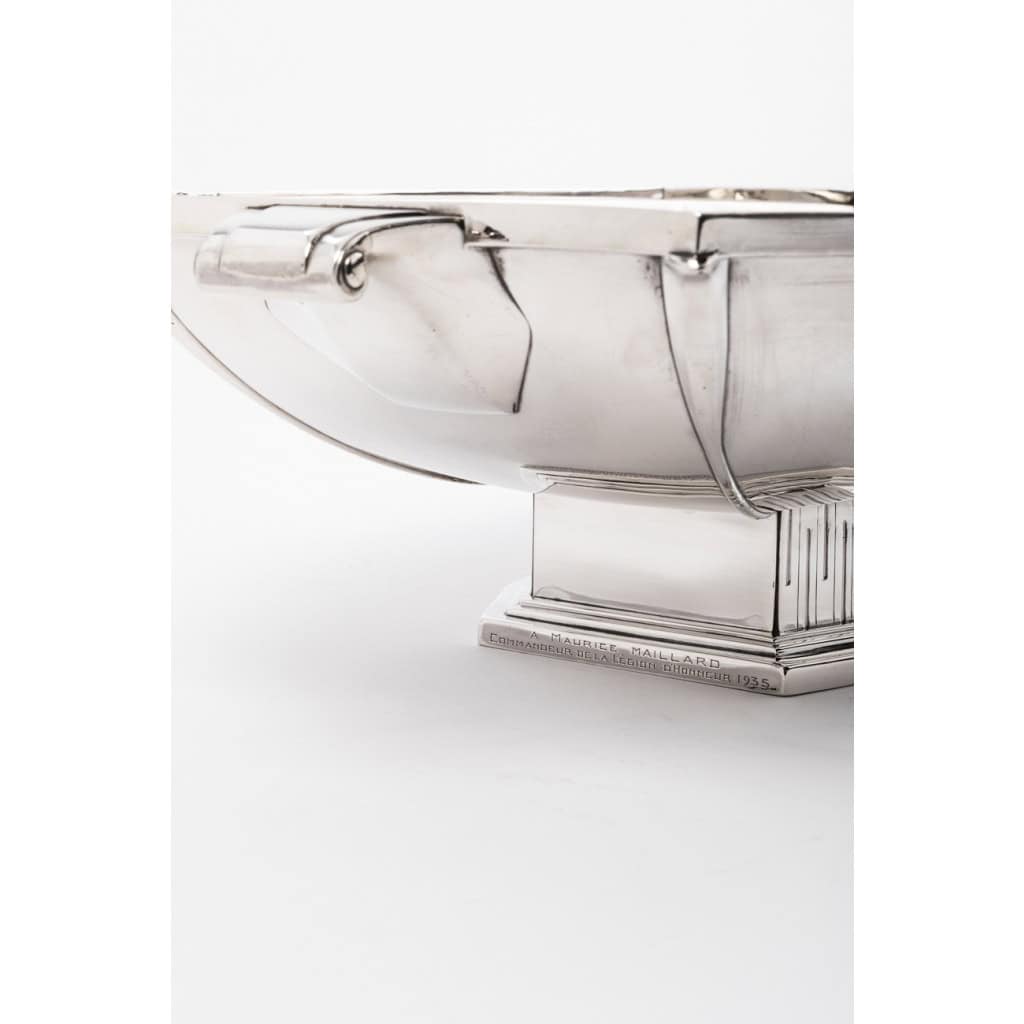 Orfèvre SAVARY – Centre de table en argent massif époque 1930 18