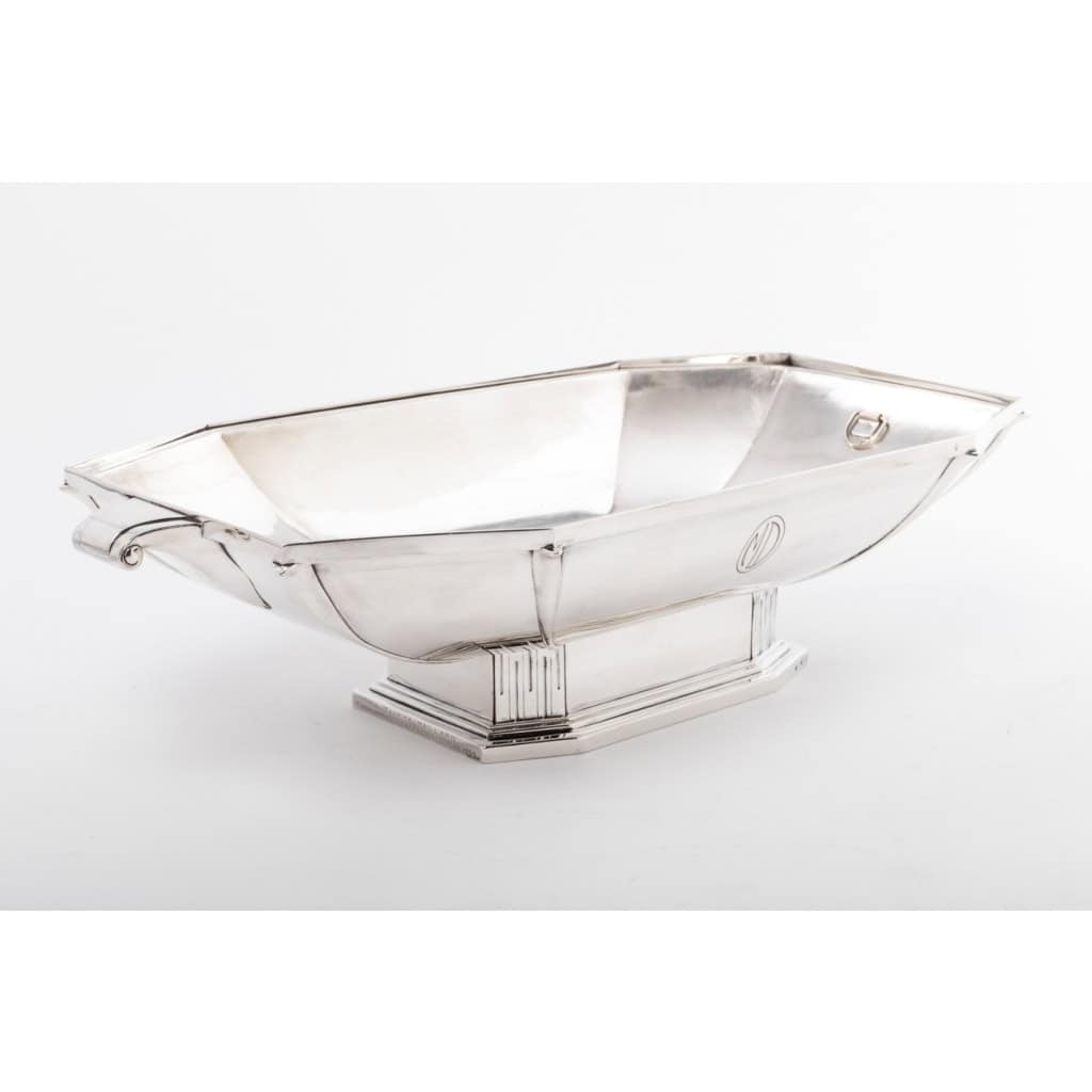 Orfèvre SAVARY – Centre de table en argent massif époque 1930 7