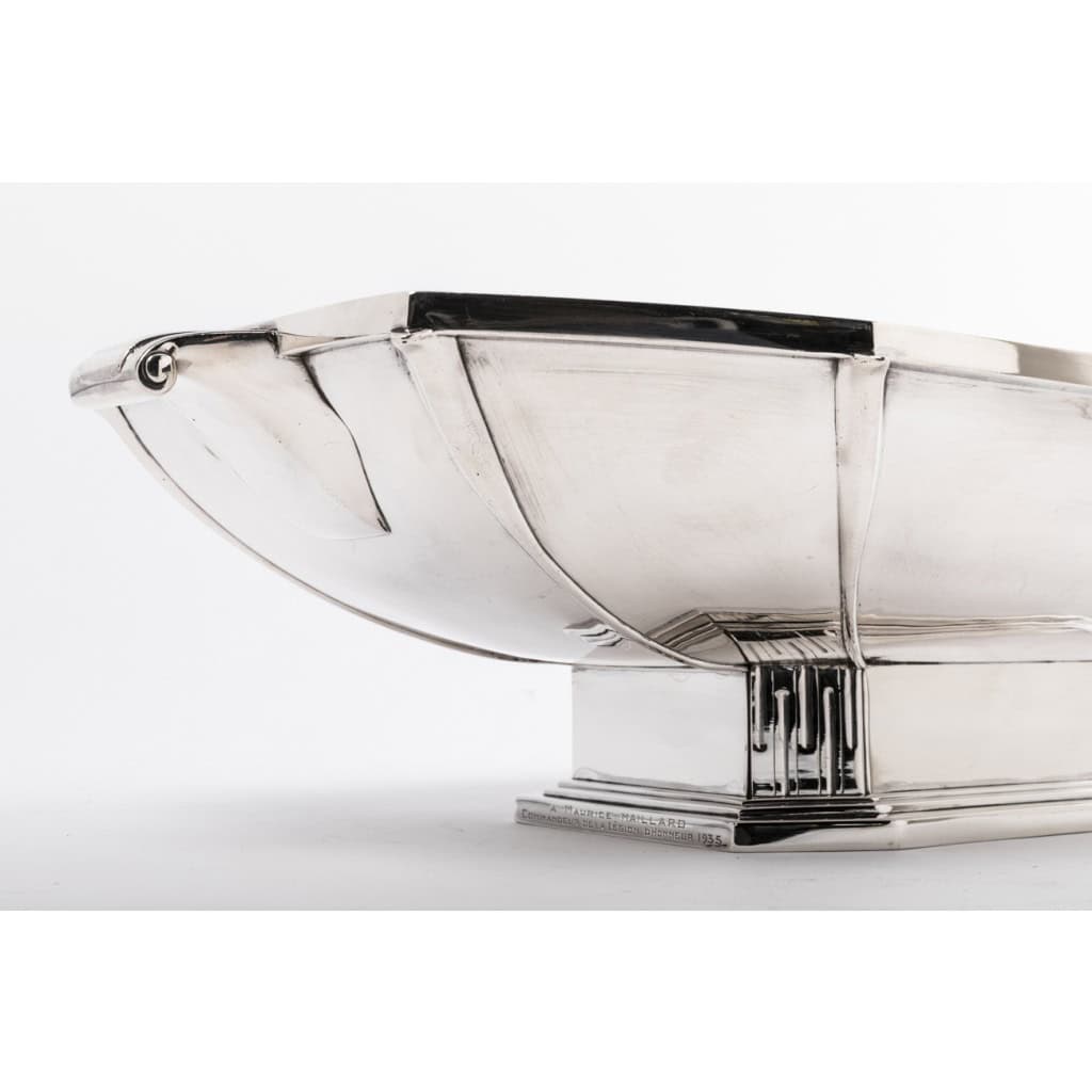 Orfèvre SAVARY – Centre de table en argent massif époque 1930 10