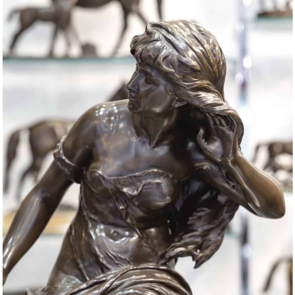 Sculpture – L’ Écoute , Mathurin Moreau (1822-1912) – Bronze 7