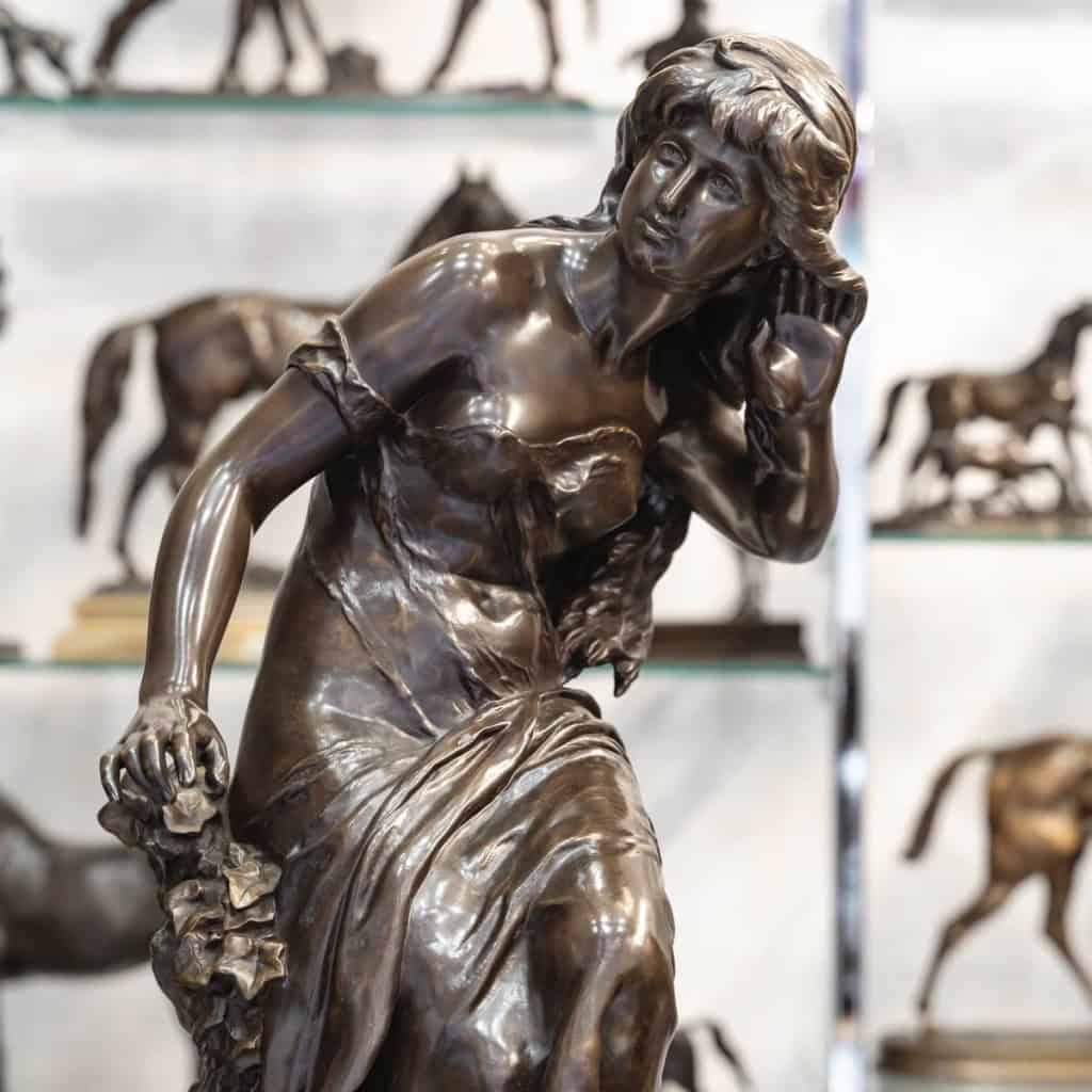 Sculpture – L’ Écoute , Mathurin Moreau (1822-1912) – Bronze 4