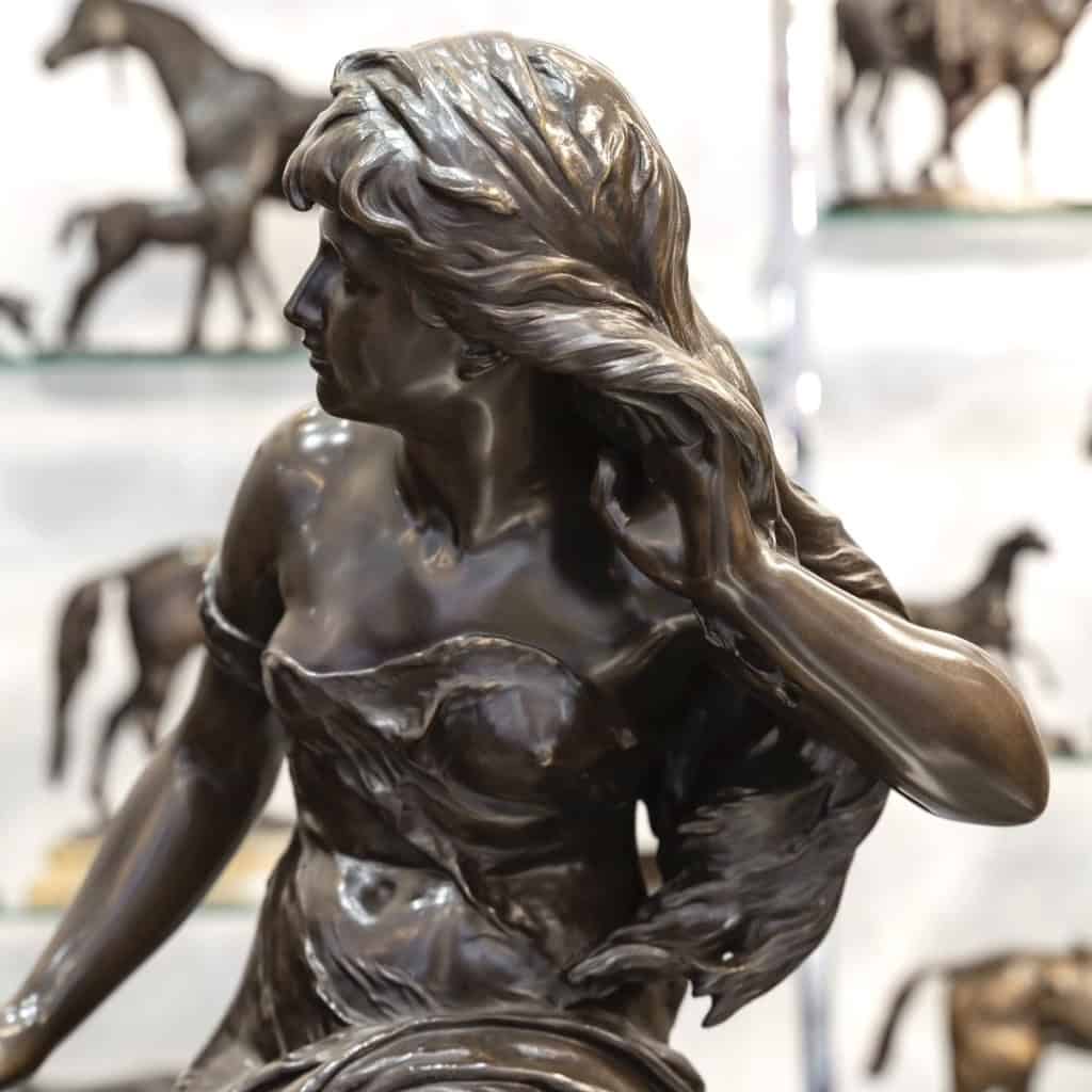 Sculpture – L’ Écoute , Mathurin Moreau (1822-1912) – Bronze 10