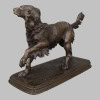 Sculpture – Chien Épagneul À L’ Affût , Ferdinand Pautrot (1832 – 1874) – Bronze 17