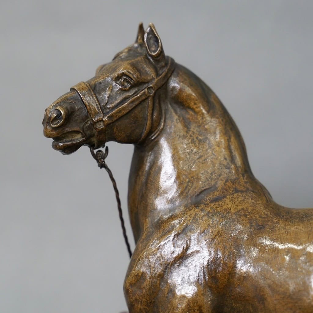 Sculpture – Cheval Percheron , René Maxime Choquet (1872-1958) – Bronze 5