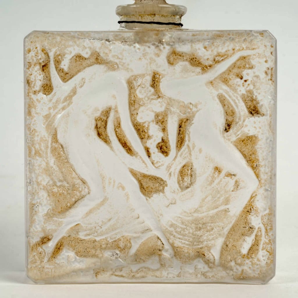 1923 René Lalique – Flacon à Parfum Elégance Verre Blanc Patiné Sépia Pour D’Orsay 5