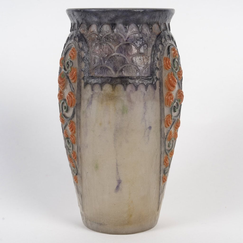 1924 Gabriel Argy Rousseau – Vase Primevères Pâte De Verre 4