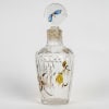 Emile Gallé – Flacon Cristallerie Verre Libellule Abeilles Et Fleurs Emaillées 14