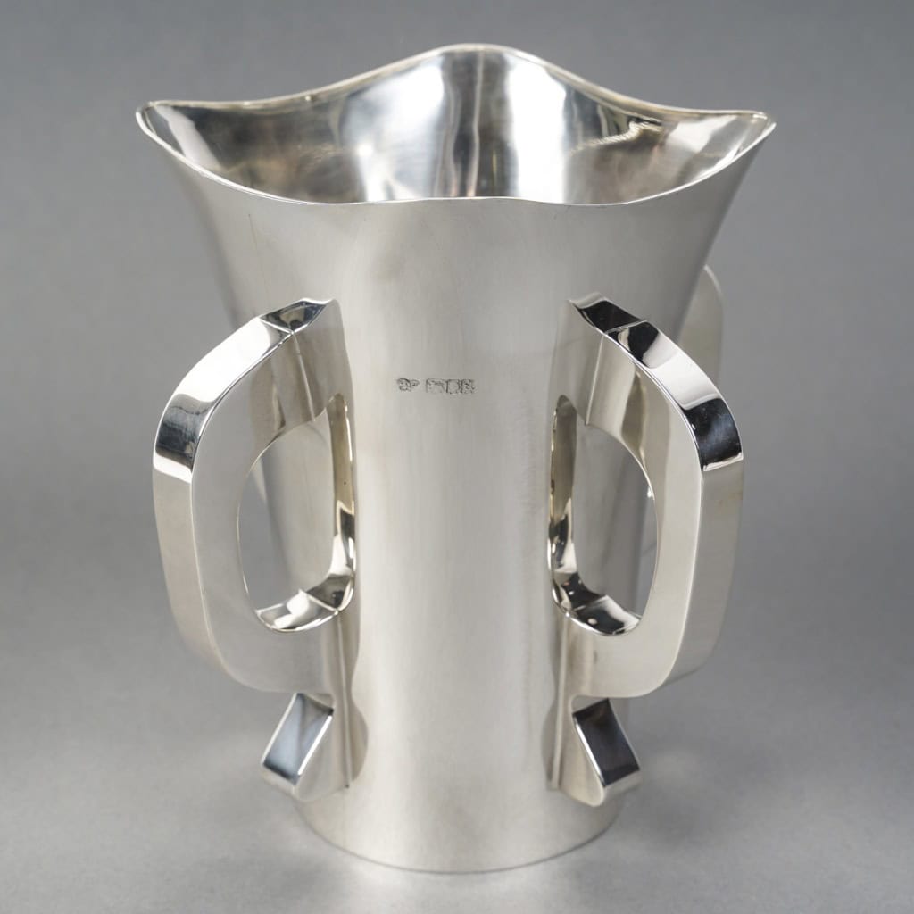 Orfèvre G & S. Ltd – VASE MODERNiSTE EN ARGENT MASSIF LONDRES 1916 14