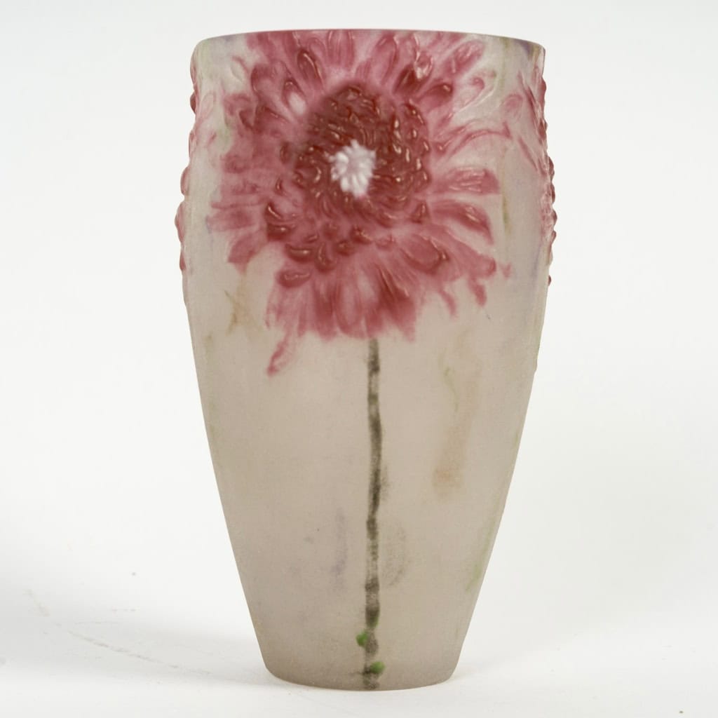 1919 Gabriel Argy-rousseau – Vase Chrysanthèmes Pâte De Verre 5