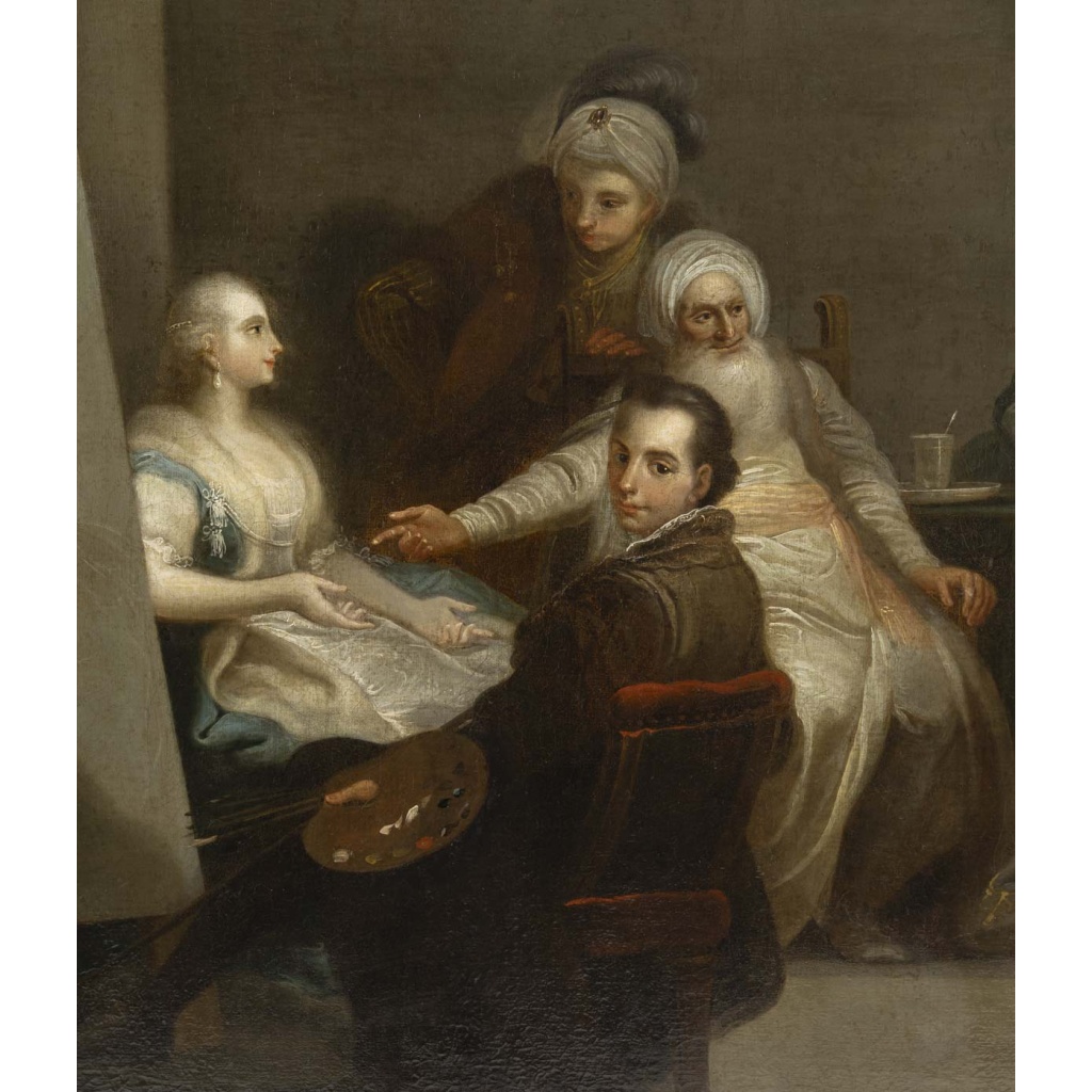 Dimitri Levitski 1735-1822 l’atelier du peintre et l’allégorie de la sculpture. 4