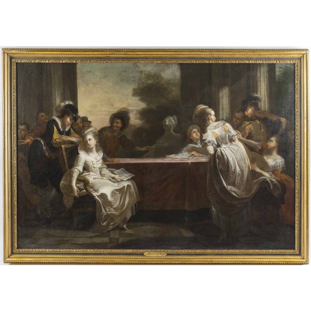 Dimitri Levitski 1735-1822 l’atelier du peintre et l’allégorie de la sculpture. 8